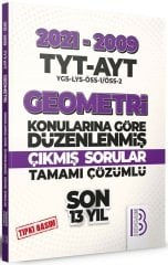 SÜPER FİYAT - Benim Hocam YKS TYT AYT Geometri Son 13 Yıl Konularına Göre Çıkmış Sorular 2021-2009 Benim Hocam Yayınları