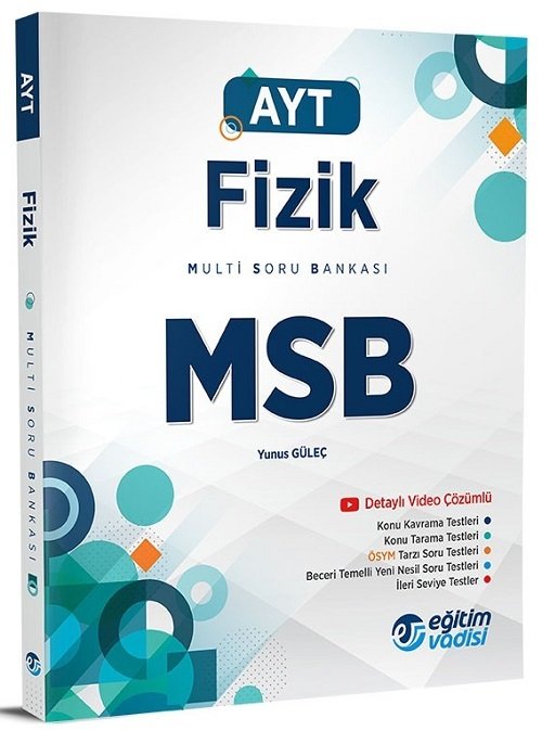 Eğitim Vadisi YKS AYT Fizik MSB Multi Soru Bankası Video Çözümlü Eğitim Vadisi Yayınları