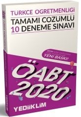 SÜPER FİYAT - Yediiklim 2020 ÖABT Türkçe Öğretmenliği 10 Deneme Çözümlü Yediiklim Yayınları