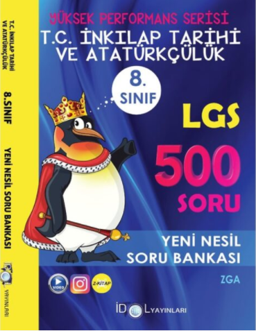 İdol 8. Sınıf LGS TC İnkılap Tarihi ve Atatürkçülük Yüksek Performans Soru Bankası 500 Soru İdol Yayınları