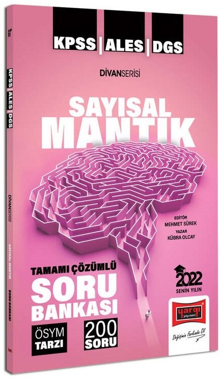 Yargı 2022 KPSS ALES DGS Sayısal Mantık Divan Serisi Soru Bankası Çözümlü Yargı Yayınları