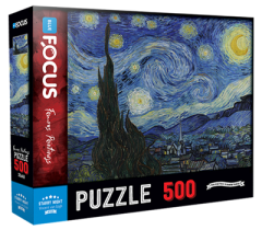 500 Parça Puzzle - Starry Night Yıldızlı Gece Blue Focus Games