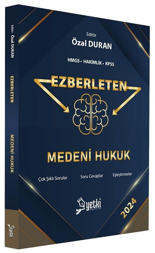 Yetki 2024 HMGS Hakimlik KPSS A Grubu Medeni Hukuk Ezberleten Sorular - Özal Duran Yetki Yayıncılık