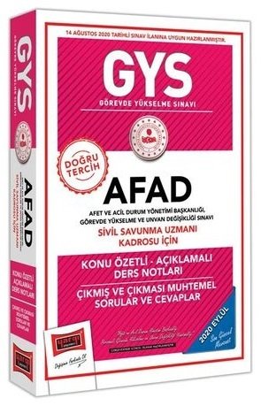 Yargı 2020 GYS AFAD Sivil Savunma Uzmanı Kadrosu Konu Özetli Ders Notları Görevde Yükselme Yargı Yayınları