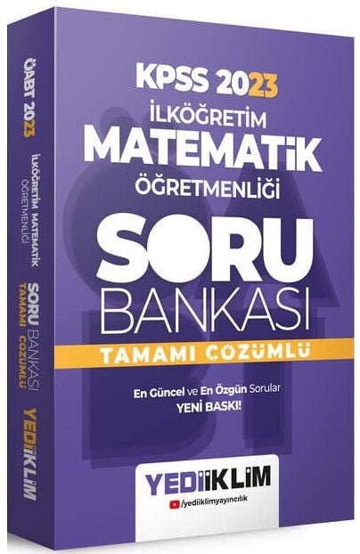 Yediiklim 2023 ÖABT İlköğretim Matematik Öğretmenliği Soru Bankası Yediiklim Yayınları