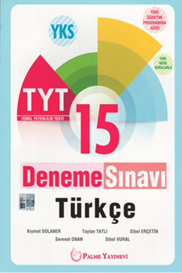 Palme YKS TYT Türkçe 15 Deneme Sınavı Palme Yayınları