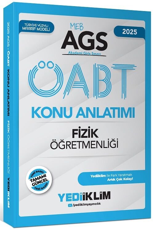 Yediiklim 2025 ÖABT MEB-AGS Fizik Öğretmenliği Konu Anlatımı Yediiklim Yayınları