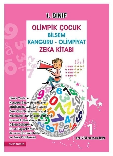 Altın Nokta 1. Sınıf  Bilsem Olimpik Çocuk Zeka Kitabı Altın Nokta Yayınları