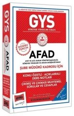 Yargı 2020 GYS AFAD Şube Müdürü Kadrosu Konu Özetli Ders Notları Görevde Yükselme Yargı Yayınları