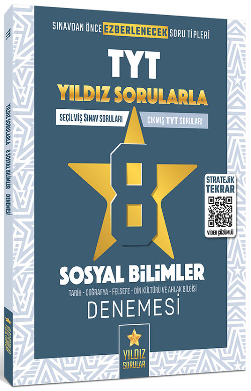 Yıldız Sorular YKS TYT Sosyal Bilimler 8 Deneme Video Çözümlü Yıldız Sorular