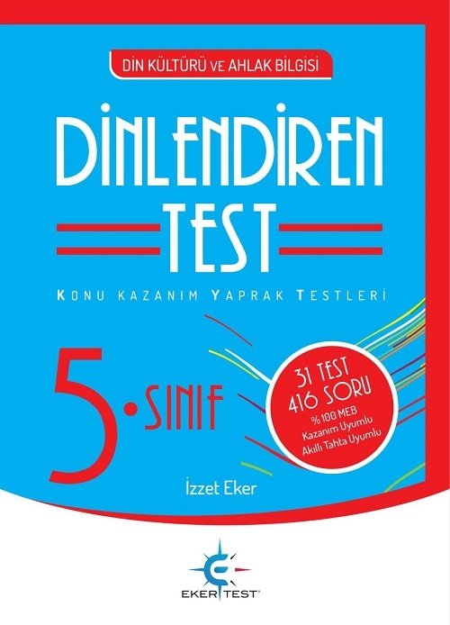 SÜPER FİYAT - Eker Test 5. Sınıf Din Kültürü ve Ahlak Bilgisi Dinlendiren Test Eker Test Yayınları