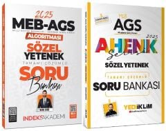 Yediiklim + İndeks 2025 MEB-AGS Sözel Yetenek Soru Bankası 2 li Set - Yusuf Bayraktar, Berk Ekici Yediiklim Yayınları