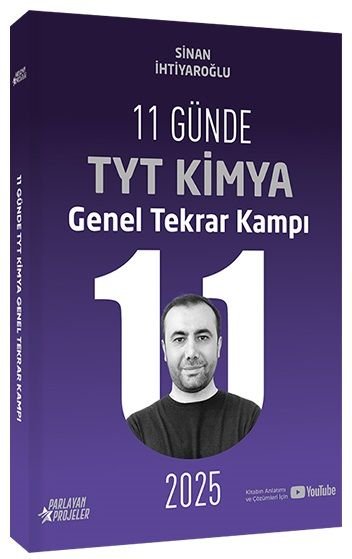 Parlayan Projeler 2025 YKS TYT Kimya 11 Günde Tekrar Kampı Video Ders Takip Kitabı - Sinan İhtiyaroğlu Parlayan Projeler