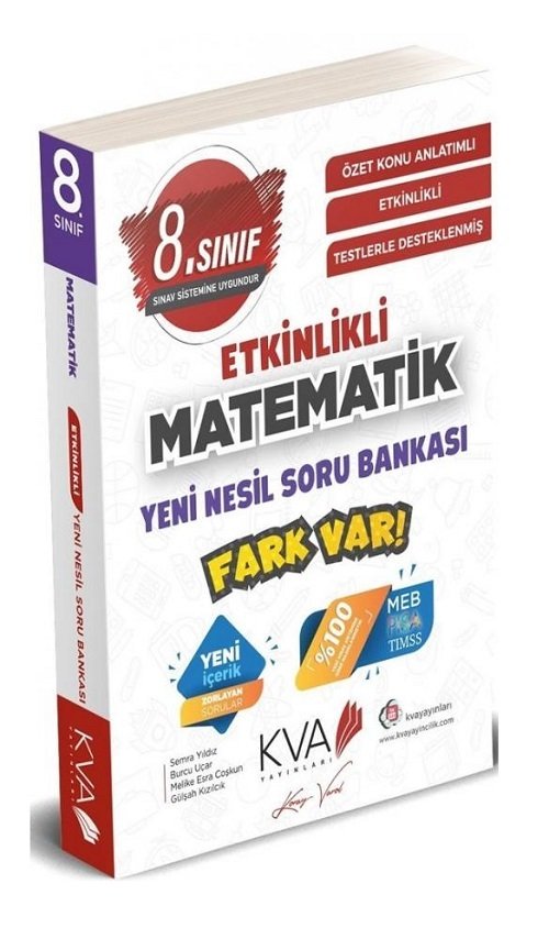 SÜPER FİYAT - KVA Koray Varol 8. Sınıf Matematik Soru Bankası KVA Koray Varol  Yayınları