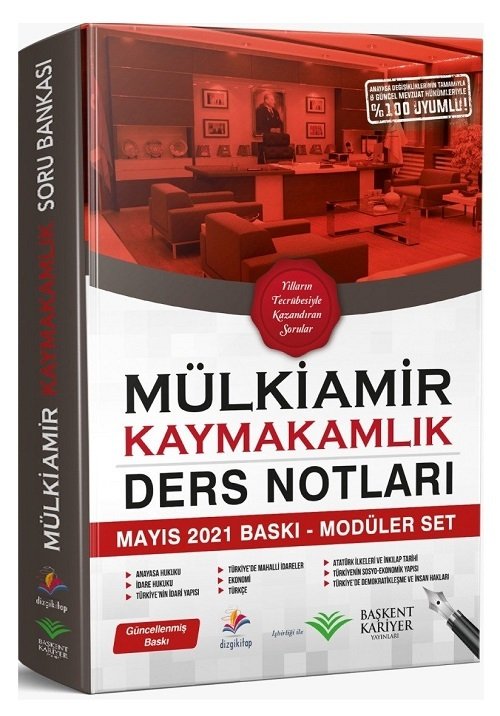 Başkent Kariyer 2021 Kaymakamlık MÜLKİAMİR Ders Notları Modüler Set Başkent Kariyer Yayınları