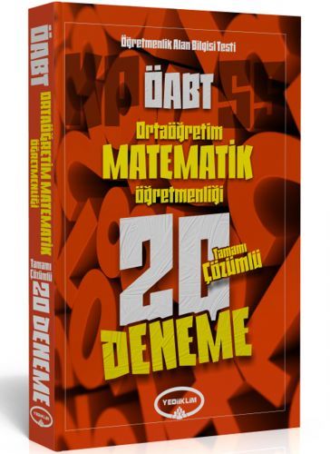 Yediiklim ÖABT Lise Ortaöğretim Matematik Öğretmenliği 20 Deneme Çözümlü Yediiklim Yayınları