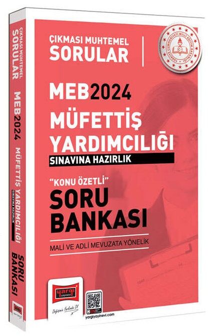 Yargı 2024 MEB Müfettiş Yardımcılığı Mali ve Adli Mevzuat Konu Özetli Soru Bankası Yargı Yayınları