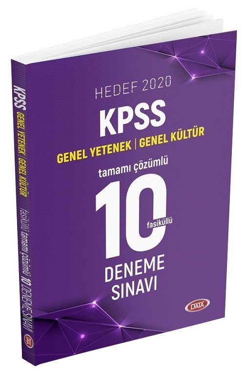 SÜPER FİYAT - Data 2020 KPSS Genel Yetenek Genel Kültür 10 Deneme Çözümlü Fasikül Data Yayınları