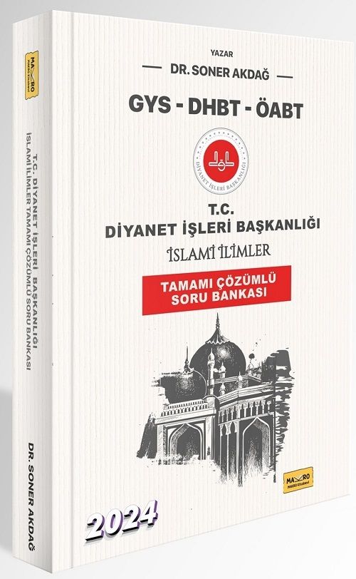 Makro Kitabevi 2024 GYS Diyanet İşleri Başkanlığı İslami İlimler Soru Bankası Çözümlü Görevde Yükselme Makro Kitabevi