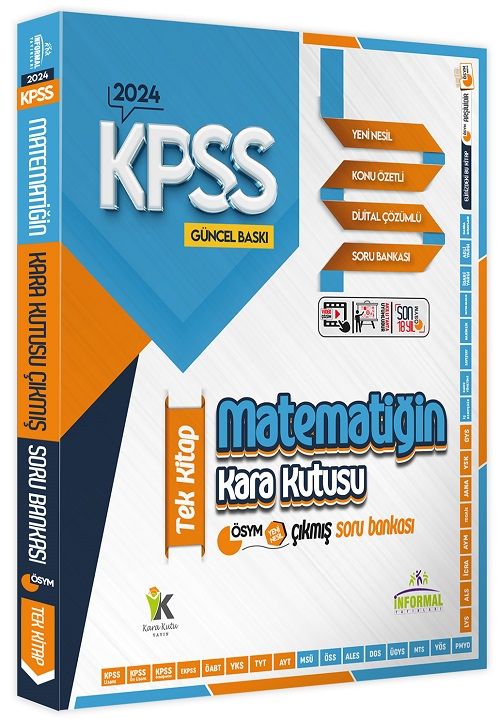 İnformal 2024 KPSS Matematiğin Kara Kutusu Çıkmış Sorular Soru Bankası Tek Kitap İnformal Yayınları