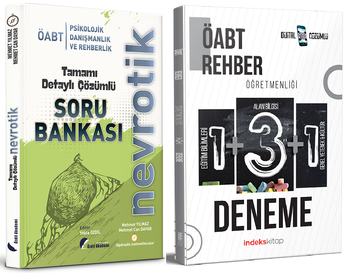 Özdil Akademi ÖABT Nevrotik Rehberlik Soru + İndeks 5 Deneme 2 li Set Özdil + İndeks Akademi Yayınları