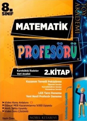 Toy Akademi 8. Sınıf Matematik Profesörü 2. Kitap Kareköklü İfadeler ve Veri Analizi Toy Akademi Yayınları