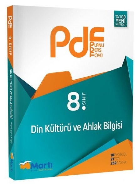 SÜPER FİYAT - Martı Okul 8. Sınıf Din Kültürü ve Ahlak Bilgisi PDF Planlı Ders Föyü Konu Anlatımlı Martı Okul Yayınları