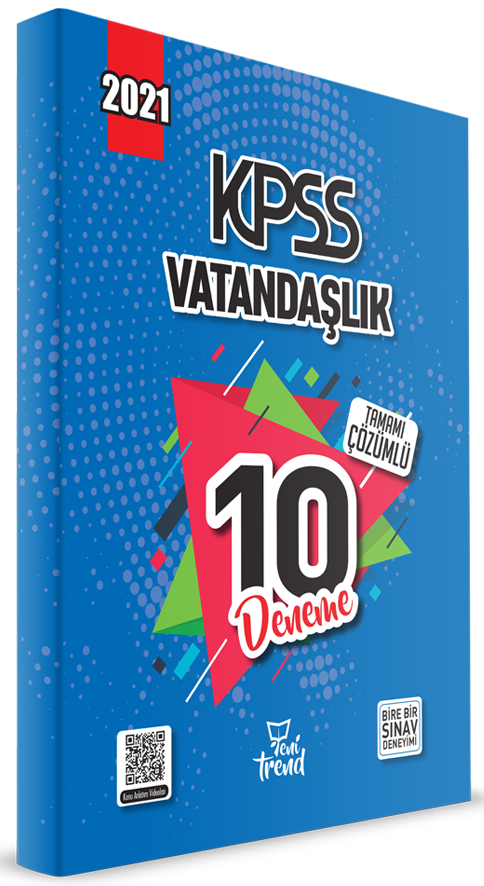 Yeni Trend 2021 KPSS Vatandaşlık 10 Deneme Çözümlü Yeni Trend Yayınları