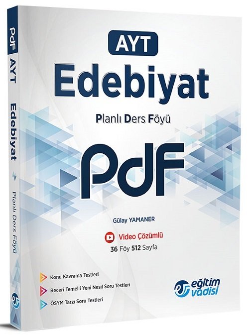 Eğitim Vadisi YKS AYT Edebiyat PDF Planlı Ders Föyü Video Çözümlü Eğitim Vadisi Yayınları