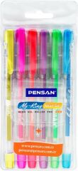 Pensan My King İnce Uçlu Keçeli Kalem Neon Renkler 6 lı 1.0 mm