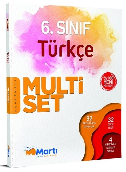 SÜPER FİYAT - Martı Okul 6. Sınıf Türkçe Multi Set Soru Bankası Martı Okul Yayınları