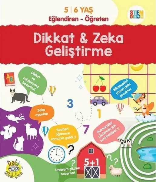 Eğlendiren - Öğreten 5-6 Yaş Dikkat ve Zeka Geliştirme Dahi Olacak Çocuk