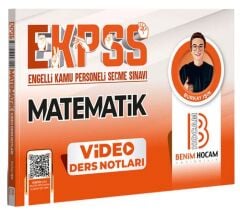 Benim Hocam 2024 EKPSS Matematik Video Ders Notları - Burkay Işık Benim Hocam Yayınları