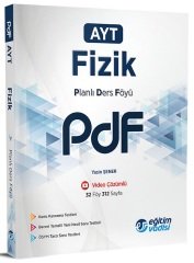 Eğitim Vadisi YKS AYT Fizik PDF Planlı Ders Föyü Video Çözümlü Eğitim Vadisi Yayınları