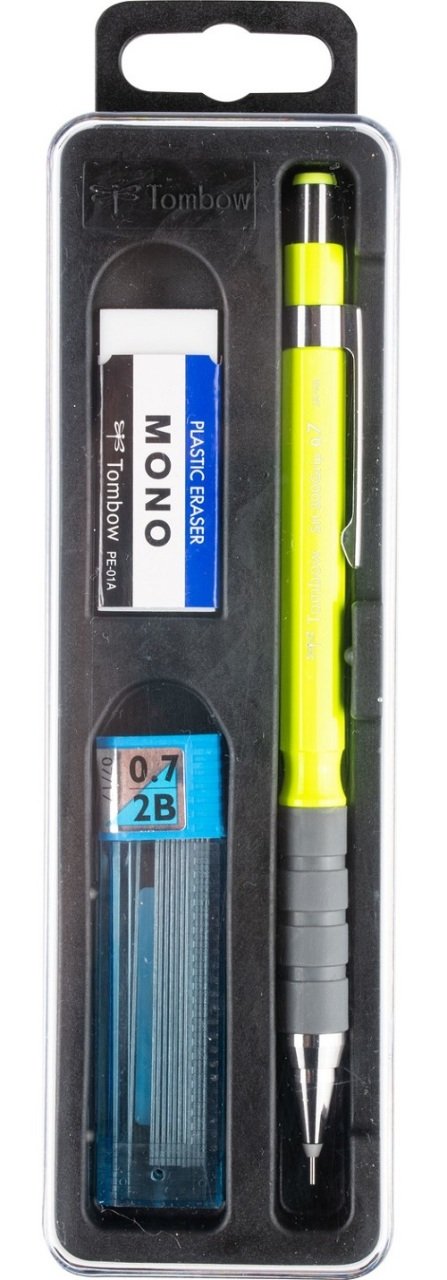 Tombow Grip 0.7 mm Neon Sarısı Versatil Uçlu Kalem Plastik Kutulu Set Sh-300