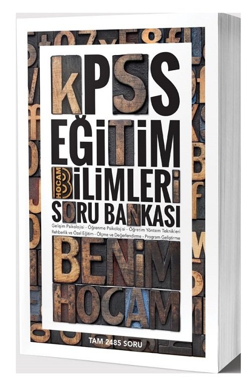 Benim Hocam 2019 KPSS Eğitim Bilimleri Soru Bankası Tek Kitap Benim Hocam Yayınları