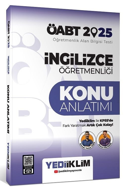 Yediiklim 2025 ÖABT İngilizce Öğretmenliği Konu Anlatımı Yediiklim Yayınları