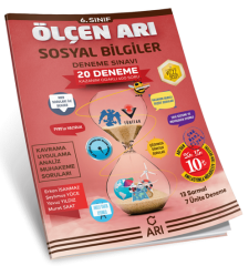 SÜPER FİYAT - Arı Yayınları 6. Sınıf Ölçen Arı Sosyal Bilgiler 20 Deneme Sınavı Arı Yayınları