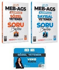 Hoca Kafası + İndeks 2025 MEB-AGS Sözel + Sayısal Yetenek Video Kafa Notlar + Soru Bankası 3 lü Set - Öznur Saat Yıldırım, Berk Ekici, Metin Şimşek Hoca Kafası + İndeks Akademi Yayınları