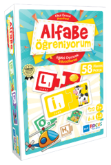 Alfabe Öğreniyorum 58 Parça Puzzle Blue Focus Games