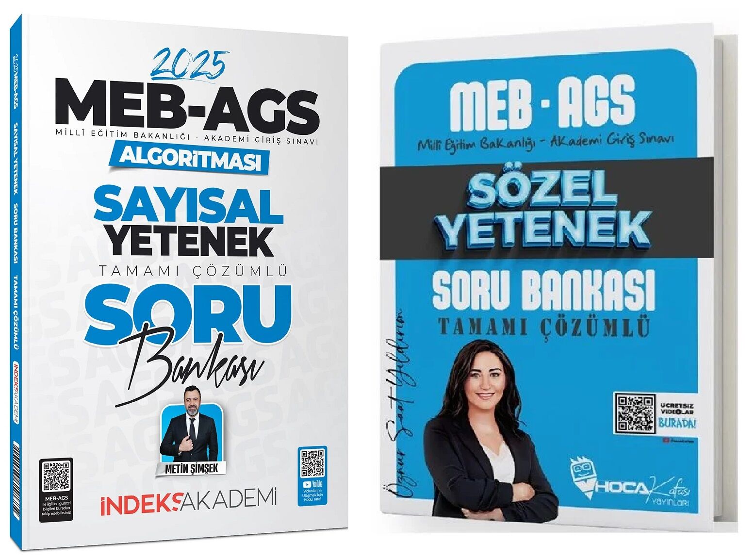 Hoca Kafası + İndeks 2025 MEB-AGS Sözel + Sayısal Yetenek Soru Bankası 2 li Set - Öznur Saat Yıldırım, Metin Şimşek Hoca Kafası + İndeks Akademi Yayınları