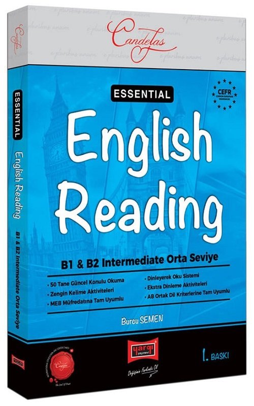 Yargı YDS YÖKDİL TOEFL IELTS Essential English Reading B1 B2 Intermediate Orta Seviye - Burcu Semen Yargı Yayınları