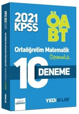 SÜPER FİYAT - Yediiklim 2021 ÖABT Lise Ortaöğretim Matematik Öğretmenliği 10 Deneme Çözümlü Yediiklim Yayınları