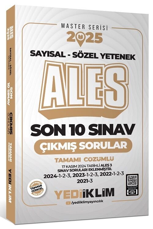 Yediiklim 2025 ALES Master Çıkmış Sorular Son 10 Sınav Çözümlü Yediiklim Yayınları