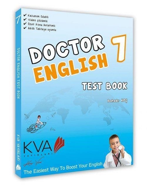 SÜPER FİYAT - KVA Koray Varol 7. Sınıf Doctor English İngilizce Soru Bankası KVA Koray Varol  Yayınları