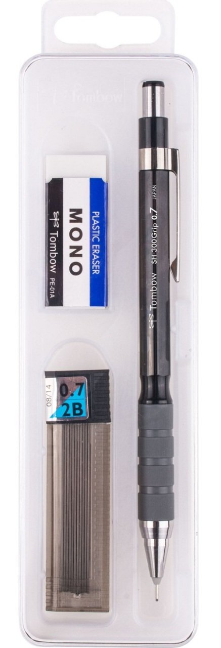 Tombow Grip 0.7 mm Siyah Versatil Uçlu Kalem Plastik Kutulu Set Sh-300