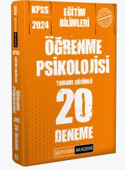 SÜPER FİYAT - Pegem 2024 KPSS Eğitim Bilimleri Öğrenme Psikolojisi 20 Deneme Çözümlü Pegem Akademi Yayınları