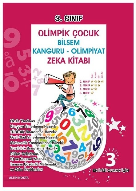 Altın Nokta 3. Sınıf  Bilsem Olimpik Çocuk Matematik ve Zeka Kitabı Altın Nokta Yayınları