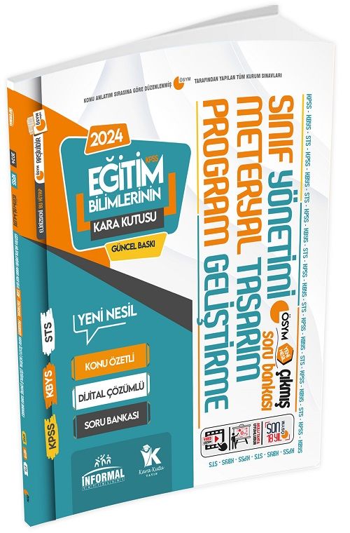 İnformal 2024 KPSS Eğitim Bilimlerinin Kara Kutusu Program Geliştirme Çıkmış Sorular Soru Bankası Çözümlü İnformal Yayınları