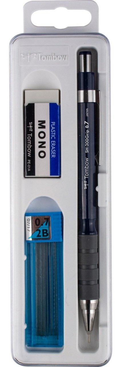 Tombow Grip 0.7 mm Lacivert Versatil Uçlu Kalem Plastik Kutulu Set Sh-300